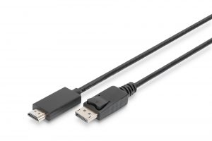 Digitus Adapter Cable, DP - HDMI type A DisplayPort to HDMI 2 m