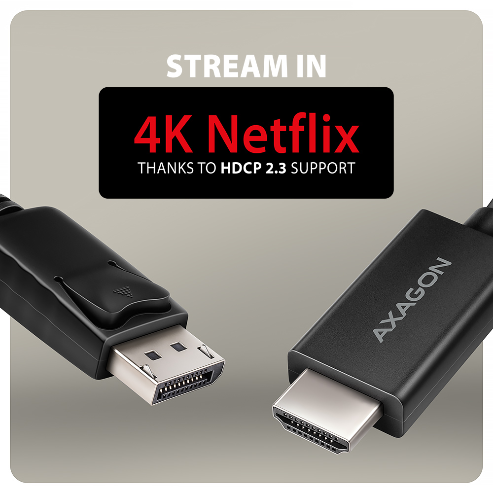 CABLE DP TO HDMI 1.8M/RVD-HI20C2 AXAGON - Image 3