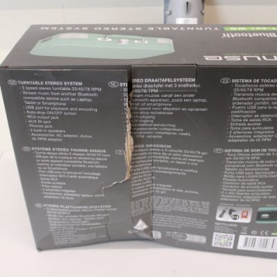 SALE OUT. Muse Turntable Stereo System MT-201WG Turntable Stereo System USB port DAMAGED PACKAGING, DAMAGED MUSIC BOX, BROKEN HINGE AUX in
