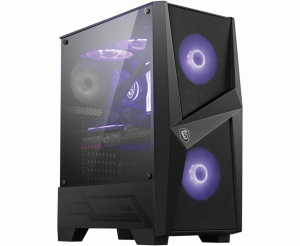MSI MAG FORGE 100M PC Case, Mid-Tower, USB 3.2, Black MSI MAG FORGE 100M Black ATX