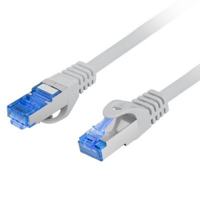 Lanberg Patchcord Cat.6A S/FTP LSZH CCA Fluke Passed PCF6A-10CC-0050-S 0.5 m Grey