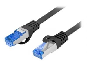 Lanberg Patch cable - CAT 6a RJ-45 - male 1 m Black RAL 9004