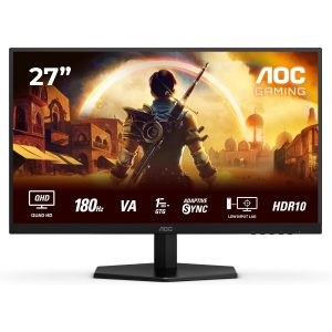 AOC Q27G42XNE 27 " VA QHD 16:9 180 Hz 1 ms 2560 x 1440 pixels 300 cd/m² HDMI ports quantity 2 Black