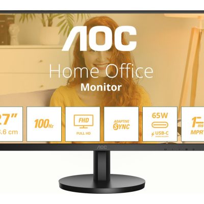 AOC 27B3CA2 27 " IPS FHD 16:9 100 Hz 1 ms 1920 x 1080 pixels 250 cd/m² HDMI ports quantity 1 Black