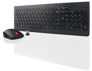 Lenovo Wireless Combo Keyboard & Mouse 510 Keyboard and Mouse Combo 2.4 GHz Wireless via Nano USB Batteries included English Black