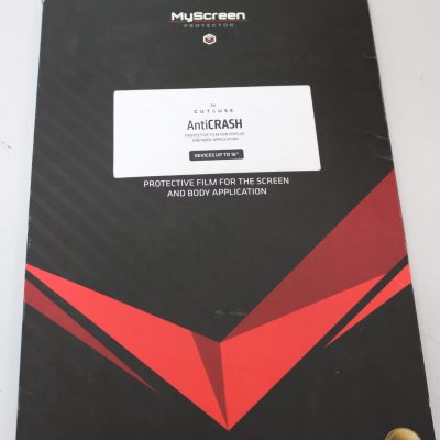 SALE OUT. MS CUT&USE antiCRASH 4.0 16" foil Sold in a pack of 10 pieces, the price is for 1 piece SALE OUT. MyScreen CUT&USE antiCRASH 4.0 16" foil Sold in a pack of 10 pieces, the price is for 1 piece Screen Protector Self-healing TPU Clear DIRTY PACKAGING