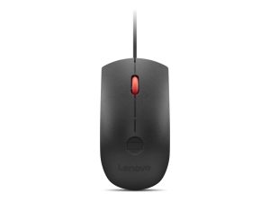 Lenovo Fingerprint Biometric USB Mouse Gen3 Wired USB-A Black/Red