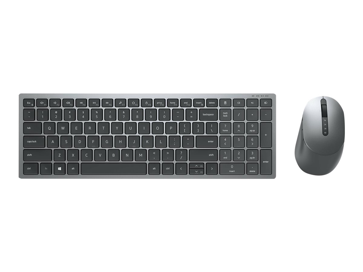 Dell Keyboard and Mouse KM7120W Keyboard and Mouse Set Wireless Batteries included Bluetooth Wireless connection NORD Titan Gray - Image 2