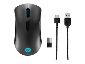 Lenovo Wireless Gaming Mouse Legion M600 Optical Mouse 2.4 GHz, Bluetooth or Wired by USB 2.0 Black 1 year(s)
