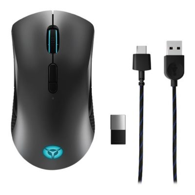 Lenovo Wireless Gaming Mouse Legion M600 Optical Mouse 2.4 GHz, Bluetooth or Wired by USB 2.0 Black 1 year(s)