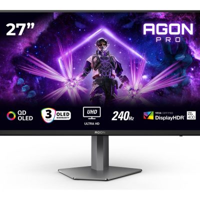 AOC AG276UZD 27 " QD-OLED UHD 16:9 240 Hz 0.03 ms 3840 x 2160 pixels HDMI ports quantity 2 Black