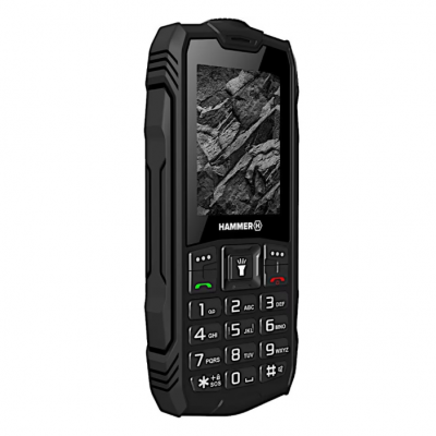 Hammer Rock Black 2.4 " TFT 32 MB Dual SIM Bluetooth 3.0 Main camera resolution 0.3 MP 1800 mAh