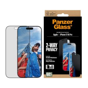 PanzerGlass Screen protector Apple iPhone 17/iPhone 16 Pro Tempered Glass Transparent Ultra-Wide Fit w. EasyAligner