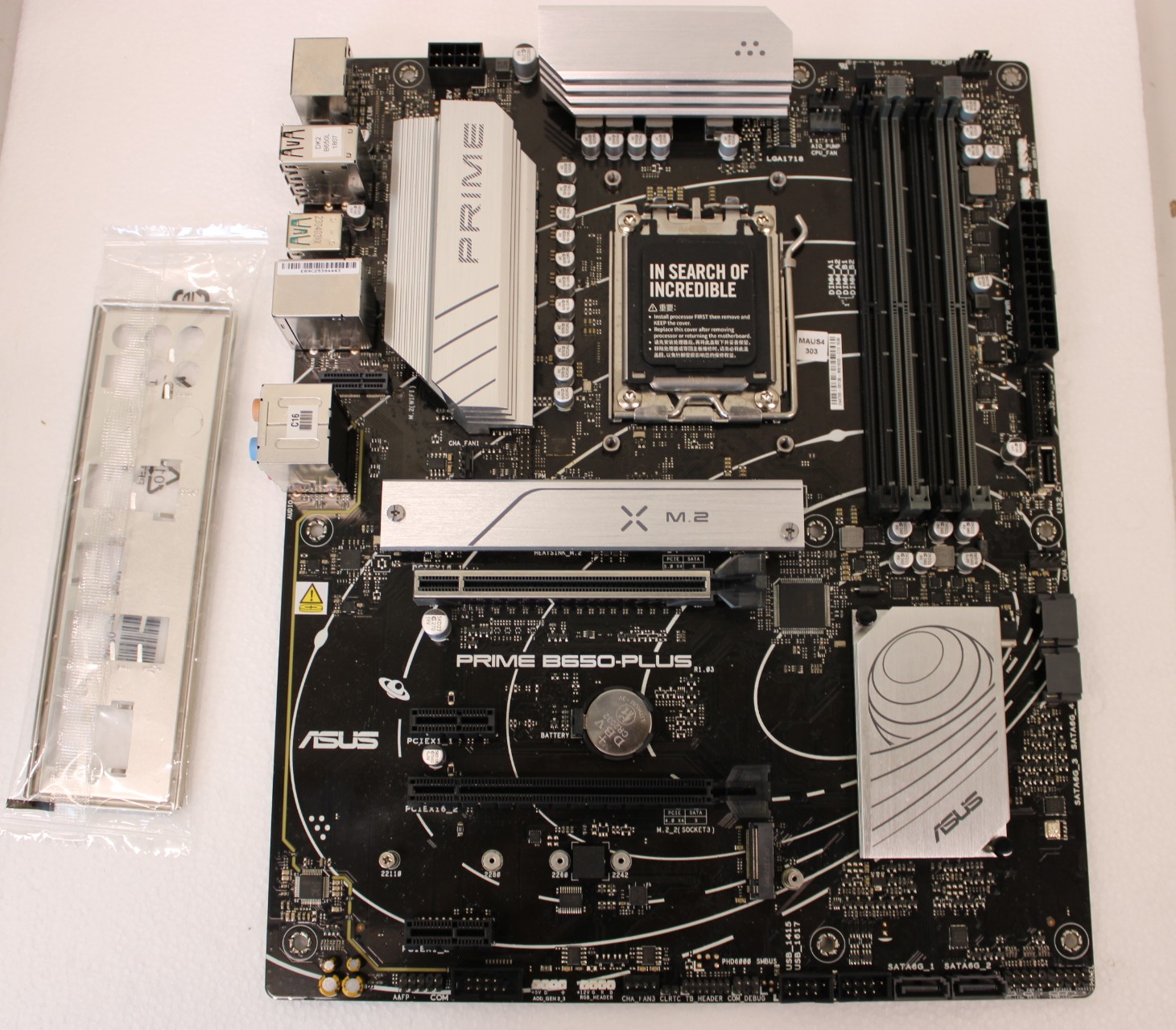SALE OUT. Asus PRIME B650-PLUS Processor family AMD Processor socket AM5 DDR5 DIMM Memory slots 4 Supported hard disk drive interfaces SATA, M.2 Number of SATA connectors 4 Chipset AMD B650 ATX USED, REFURBISHED, WITHOUT ORIGINAL PACKAGING