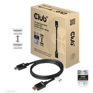 CABLE HDMI TO HDMI 1M/M/M CAC-1371 CLUB3D