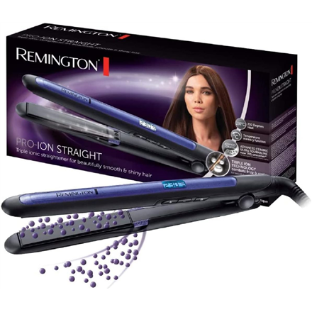 Remington Pro-Ion Hair Straightener S7710 Ceramic heating system Ionic function Display Digital Temperature (min) 150 °C Temperature (max) 230 °C Blue/Black - Image 5