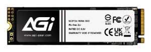 SSD AGI TECHNOLOGY 150xTBW rating MTBF 1600000 h Read speed 1950 MB/s Write speed 1200 MB/s NVMe Yes PCI Express 3.0 M.2 256 GB AGI256G16AI198-CB