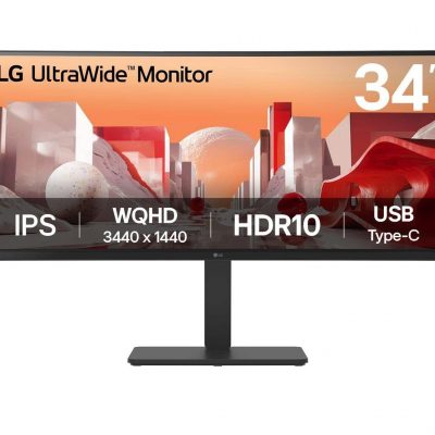 LCD Monitor LG 34 " 3440 x 1440 pixels Wide Quad HD Native aspect ratio 21:9 LCD Curved 34BA75QE-B