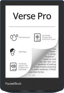 E-Reader POCKETBOOK Verse Pro 6" 1072x1448 1xUSB-C Wireless LAN Bluetooth Azure PB634-A-WW