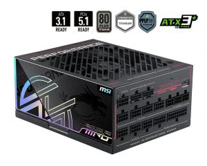 Power Supply MSI MPG Ai1300TS PCIE5 ATX PC 100 - 240 V 1300 W MPGAI1300TSPCIE5