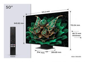 TV Set TCL 50 " 4K Ultra HD 3840 x 2160 pixels Flat 16:9 QD-Mini LED 50C7K