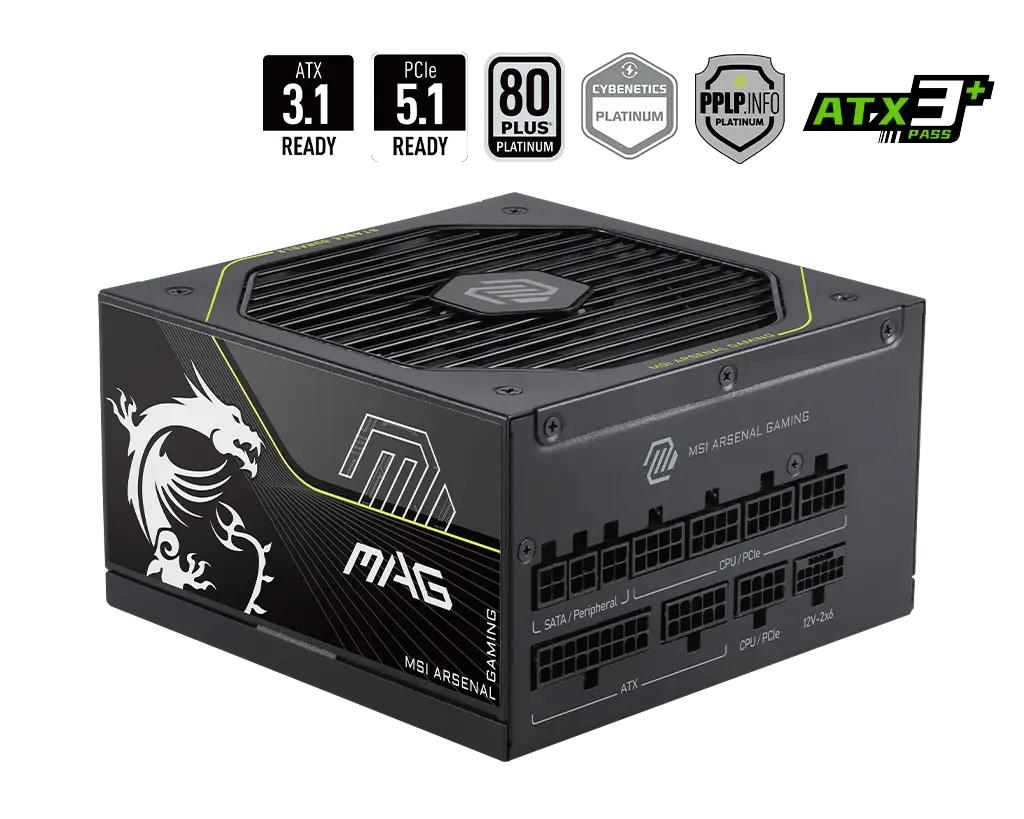 Power Supply MSI MAG A1200PLS PCIE5 ATX PC 100 - 240 V 1200 W MAGA1200PLSPCIE5