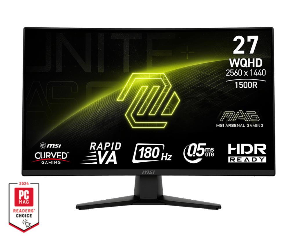 LCD Monitor MSI 27 " 2560 x 1440 pixels Wide Quad HD Native aspect ratio 16:9 Curved MAG274CQF