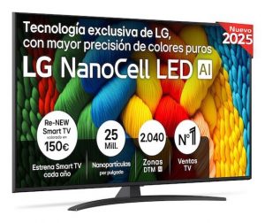 TV Set LG 55 " 4K Ultra HD 3840 x 2160 pixels Flat 16:9 NanoCell 55NANO81A6A