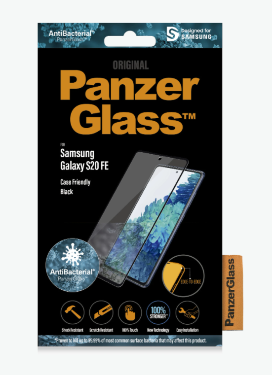 PanzerGlass Samsung Galaxy S20 FE CF Glass Black Works with face recognition and is compatible with the in-screen fingerprint reader; Case Friendly Clear Screen Protector - Pilt 3
