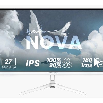 Arozzi Nova 27 " IPS QHD 16:9 180 Hz 1 ms 2560 x 1440 pixels 350 cd/m² HDMI ports quantity 2 White