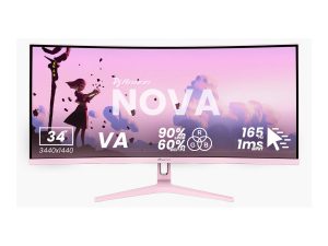 Arozzi Nova 34 " VA UWQHD 21:9 165 Hz 1 ms 3440 x 1440 pixels 350 cd/m² HDMI ports quantity 2 Pink