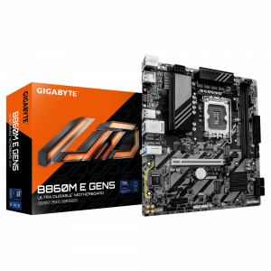 Gigabyte B860M E GEN5 Processor family Intel Processor socket LGA1851 DDR5 Number of SATA connectors 4 Supported hard disk drive interfaces SATA, M.2