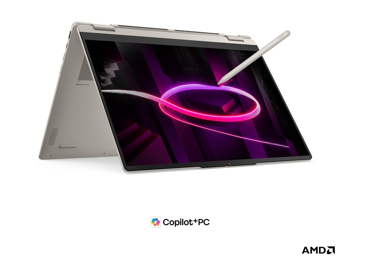 Lenovo Yoga 7 2-in-1 16AGP11 AMD Seashell 16 " OLED Touchscreen WUXGA 1920 x 1200 pixels Glossy AMD Ryzen AI 5 435 16 GB Soldered LPDDR5X Solid-state drive capacity 512 GB AMD Radeon 840M Graphics Windows 11 Home 802.11be Bluetooth version 5.4 Keyboard language English Keyboard backlit Warranty 24 month(s) Battery warranty 12 month(s) - Image 5