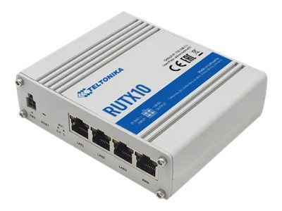 Teltonika Industrial Router RUTX10 802.11ac 867 Mbit/s 10/100/1000 Mbit/s Ethernet LAN (RJ-45) ports 4 Mesh Support No MU-MiMO No No mobile broadband 1 24 month(s) - Pilt 2