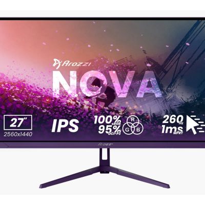 Arozzi Nova 27 " IPS QHD 16:9 180 Hz 1 ms 2560 x 1440 pixels 350 cd/m² HDMI ports quantity 2 Purple