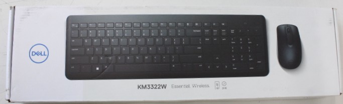 SALE OUT. Dell Keyboard and Mouse KM3322W Wireless US International SALE OUT. Dell Keyboard and Mouse KM3322W Keyboard and Mouse Set Wireless Batteries included Wireless connection US Black REFURBISHED