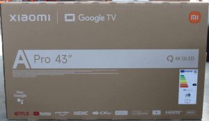 SALE OUT. Xiaomi QLED TV A Pro 2026 43" SALE OUT. Xiaomi QLED TV A Pro 2026 43 Smart TV Google TV UHD Dark Gray DAMAGED PACKAGING