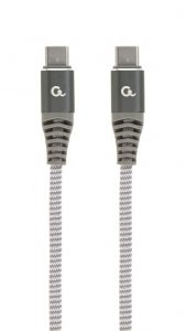 Cablexpert 100 W Type-C Power Delivery (PD) premium charging and data cable, 1.5 m CC-USB2B-CMCM100-1.5M