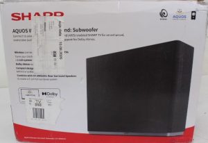 SALE OUT. Sharp AQUOS Wireless Surround Subwoofer Sharp AQUOS Surround Subwoofer CP-AWS0101 Wi-Fi DAMAGED PACKAGING, USED