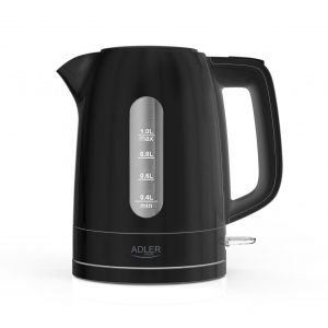 Adler Kettle AD 1380b Electric 2200 W 1 L Polypropylene 360° rotational base Black
