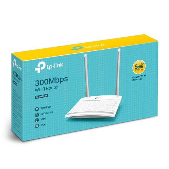 TP-LINK Router TL-WR820N 802.11n 300 Mbit/s 10/100 Mbit/s Ethernet LAN (RJ-45) ports 2 Mesh Support No MU-MiMO Yes No mobile broadband Antenna type External - Image 6