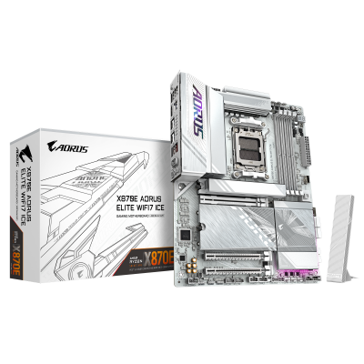 Gigabyte X870E AORUS ELITE WIFI7 ICE Processor family AMD Processor socket AM5 DDR5 Supported hard disk drive interfaces SATA, M.2 Number of SATA connectors 4