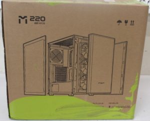 SALE OUT. FSP M220-BA ATX Mid Tower, USB 3.0x1, USB 2.0x2, 120mm ARGBx3 FSP Case M220-BA Mid Tower Black DAMAGED PACKAGING