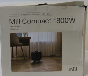 SALE OUT. Mill Heater CUS1800MECBA PTC Fan 1800 W Suitable for rooms up to 30 m² Black DAMAGED PACKAGING