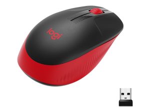 Logitech Full size Mouse M190 Wireless USB Red