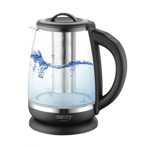 Camry Kettle CR 1290 Standard 2200 W 2 L Plastic/glass 360° rotational base Black/Transparent