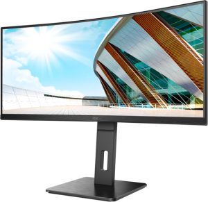 AOC Curved Monitor CU34P2A 34 " VA 21:9 100 Hz 1 ms 3440 × 1440 300 cd/m² Headphone out (3.5mm) HDMI ports quantity HDMI x 2 Black Warranty 36 month(s)