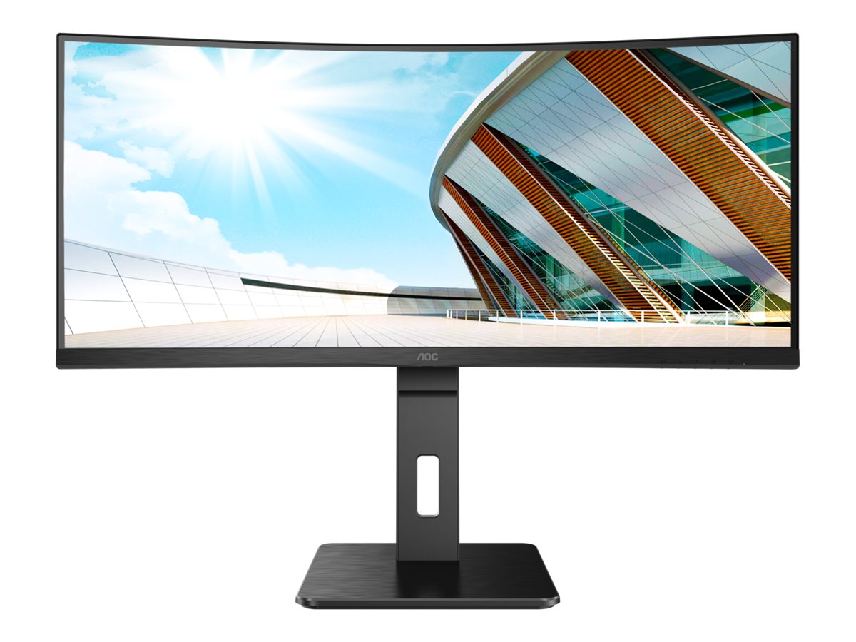 AOC Curved Monitor CU34P2A 34 " VA 21:9 100 Hz 1 ms 3440 × 1440 300 cd/m² Headphone out (3.5mm) HDMI ports quantity HDMI x 2 Black Warranty 36 month(s) - Pilt 2