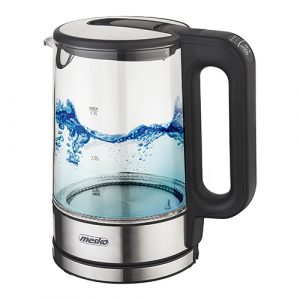 Mesko Kettle MS 1301b Electric 1850 W 1.7 L Glass 360° rotational base Black