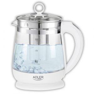 Adler Kettle AD 1299 Electric 2200 W 1.5 L Glass 360° rotational base White